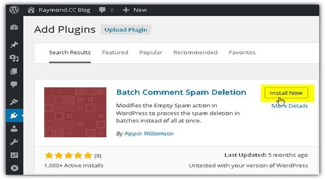Delete your Spam Comments in Batches